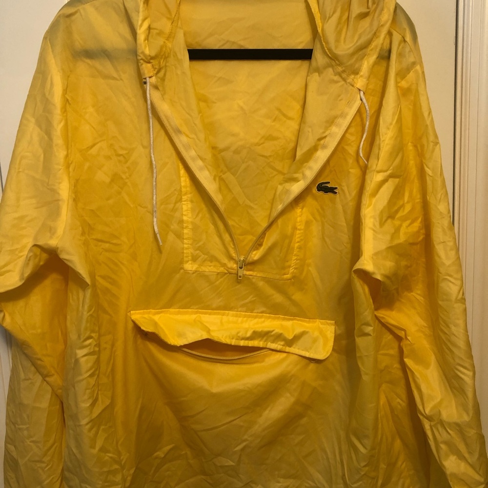 Lacoste yellow compact poncho